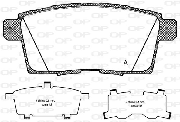 OPEN PARTS Jarrupala, levyjarru BPA1268.00